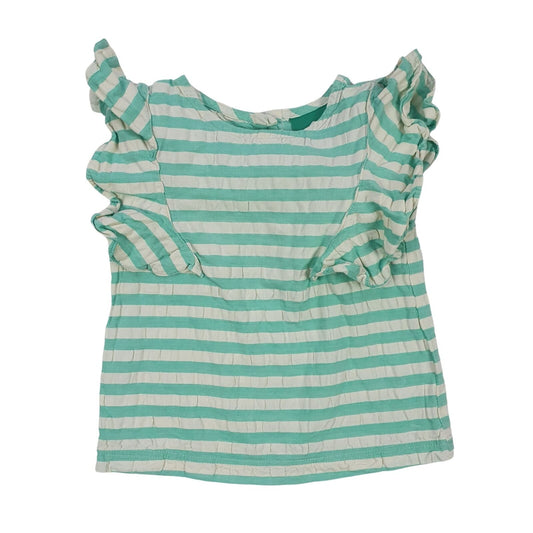 Organic Cotton ripple effect T-Shirt with Stripes and Ruffles