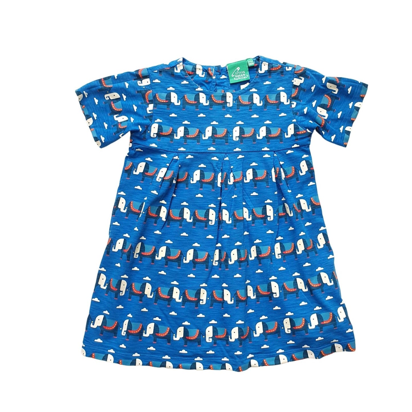 Organic Cotton Dress with Elephant Print