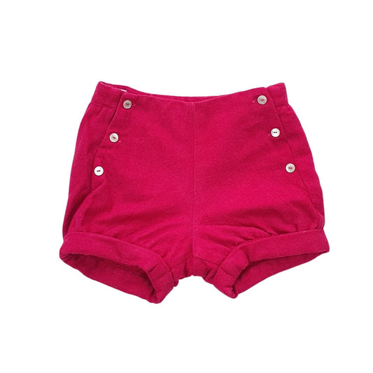 Wool Mix Shorts with Button up Front