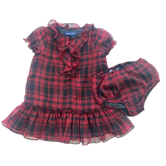 Ralph Lauren Red Check Dress with matching knickers