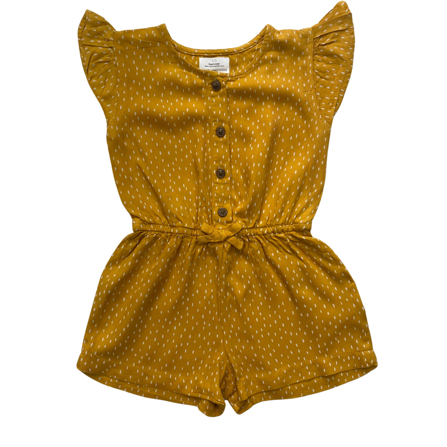 Mustard Coloured Spotty Playsuit