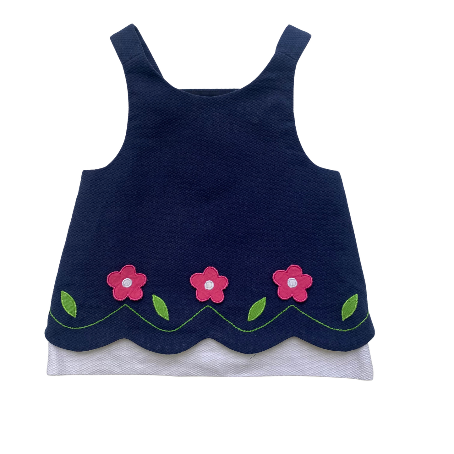 Applique flower pique dress.