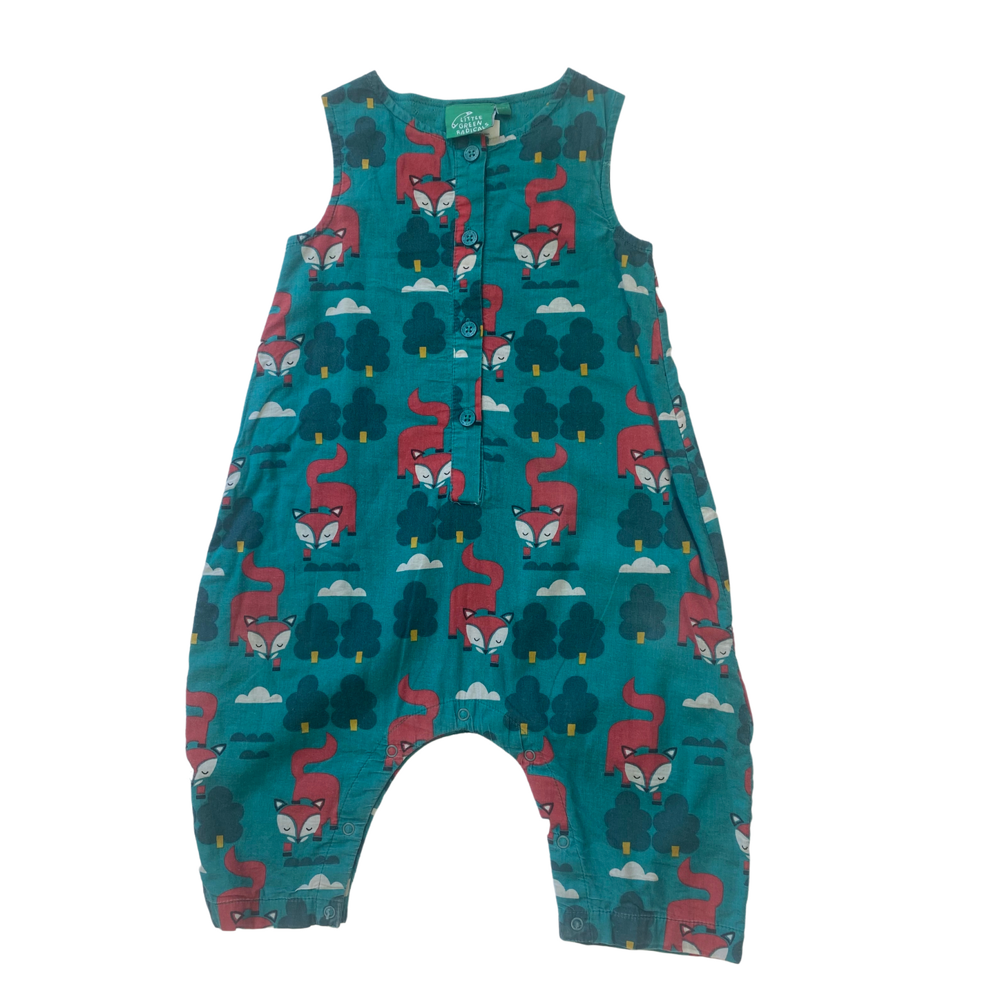 Organic Cotton Fox Romper