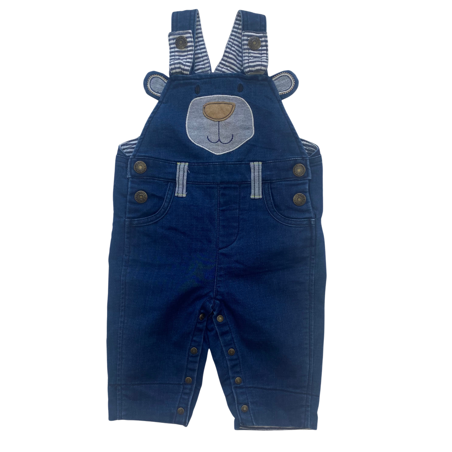 Dungarees with Bear Applique