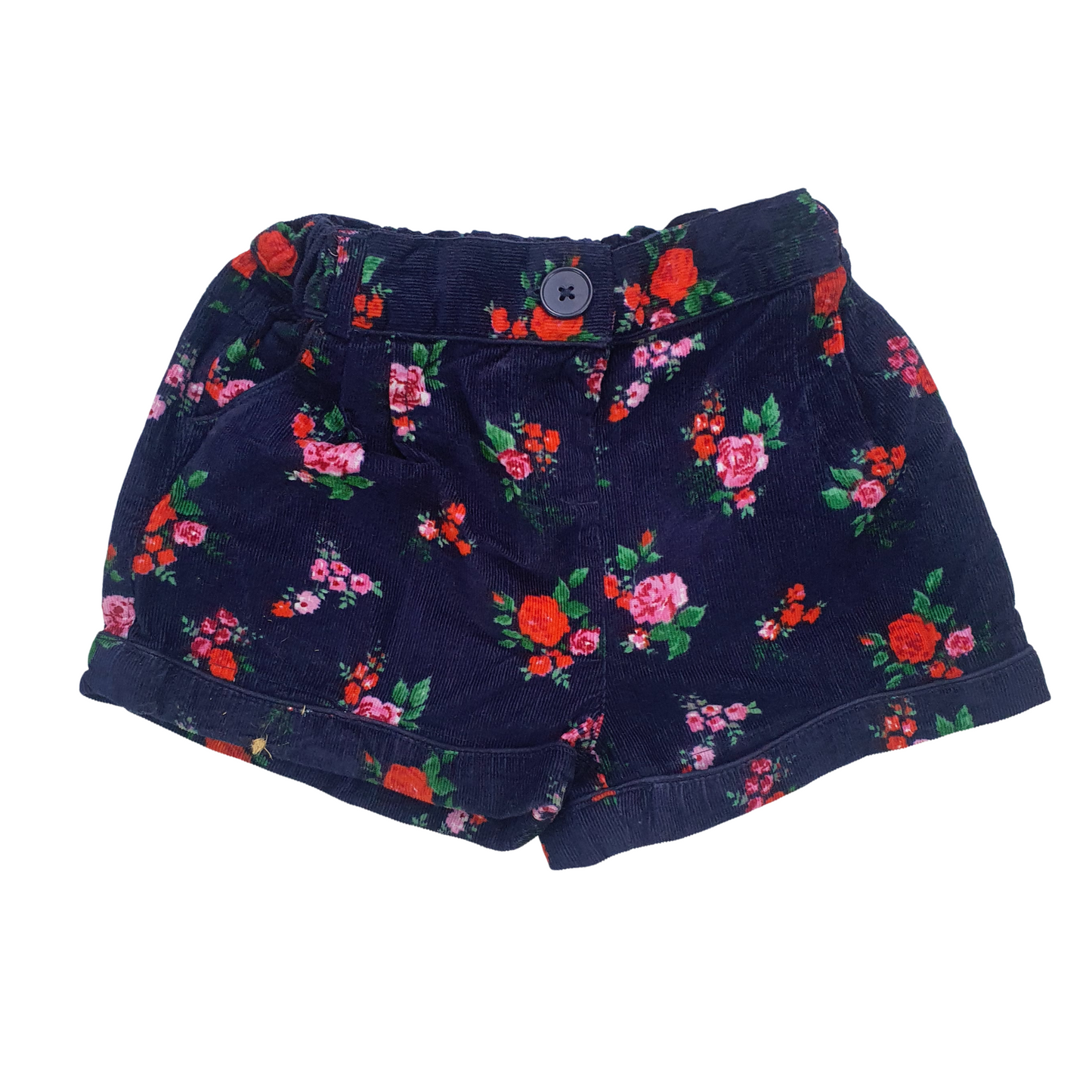 Floral Cord Shorts