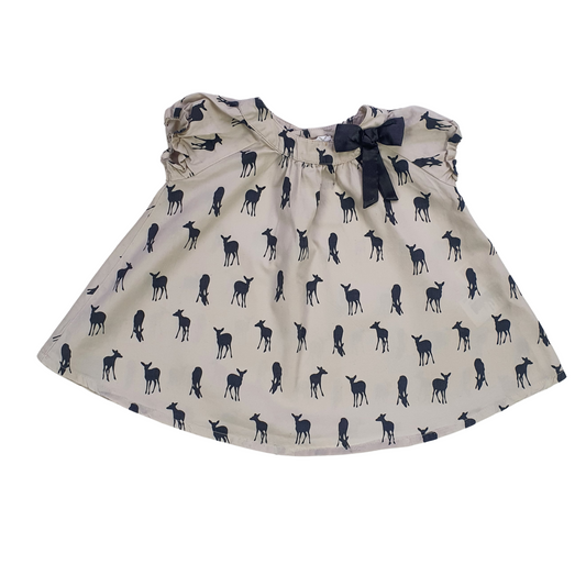 Deer Print Babydoll Dress