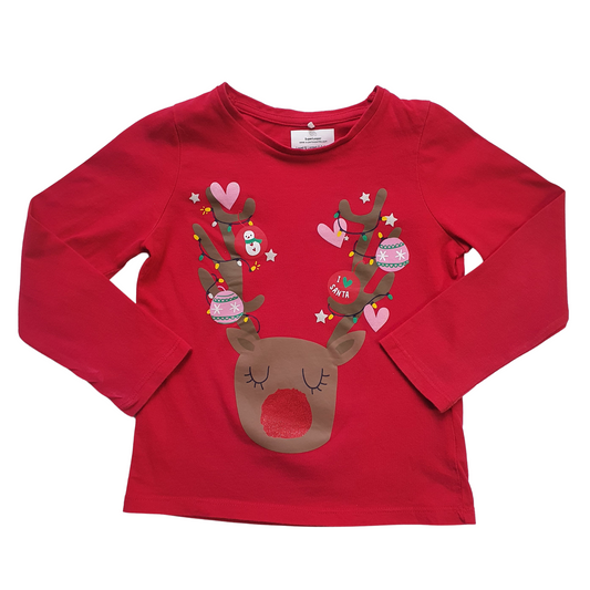 Reindeer Print Christmas T-Shirt