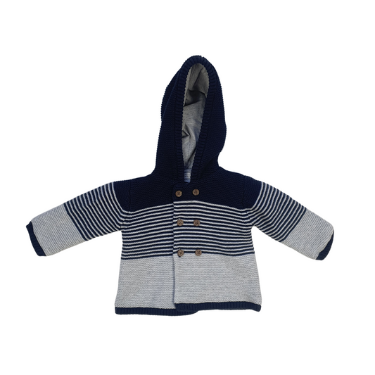 Striped knit hoody