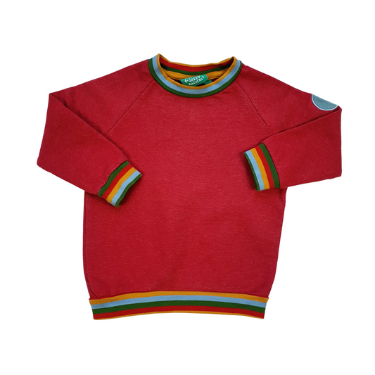 Sweatshirt with elasticated rainbow trims.