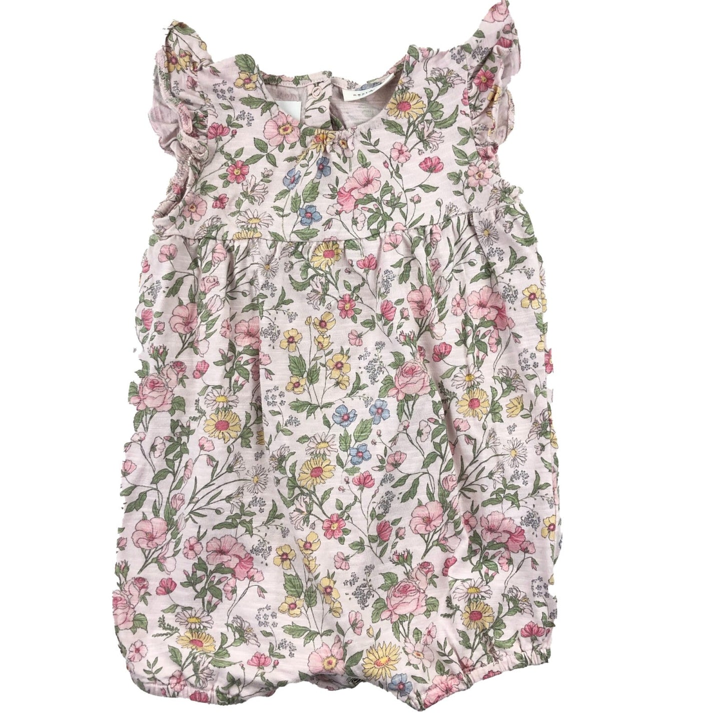 Light cotton flower print romper