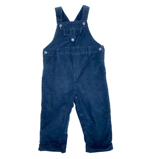 Corduroy turn-up dungarees