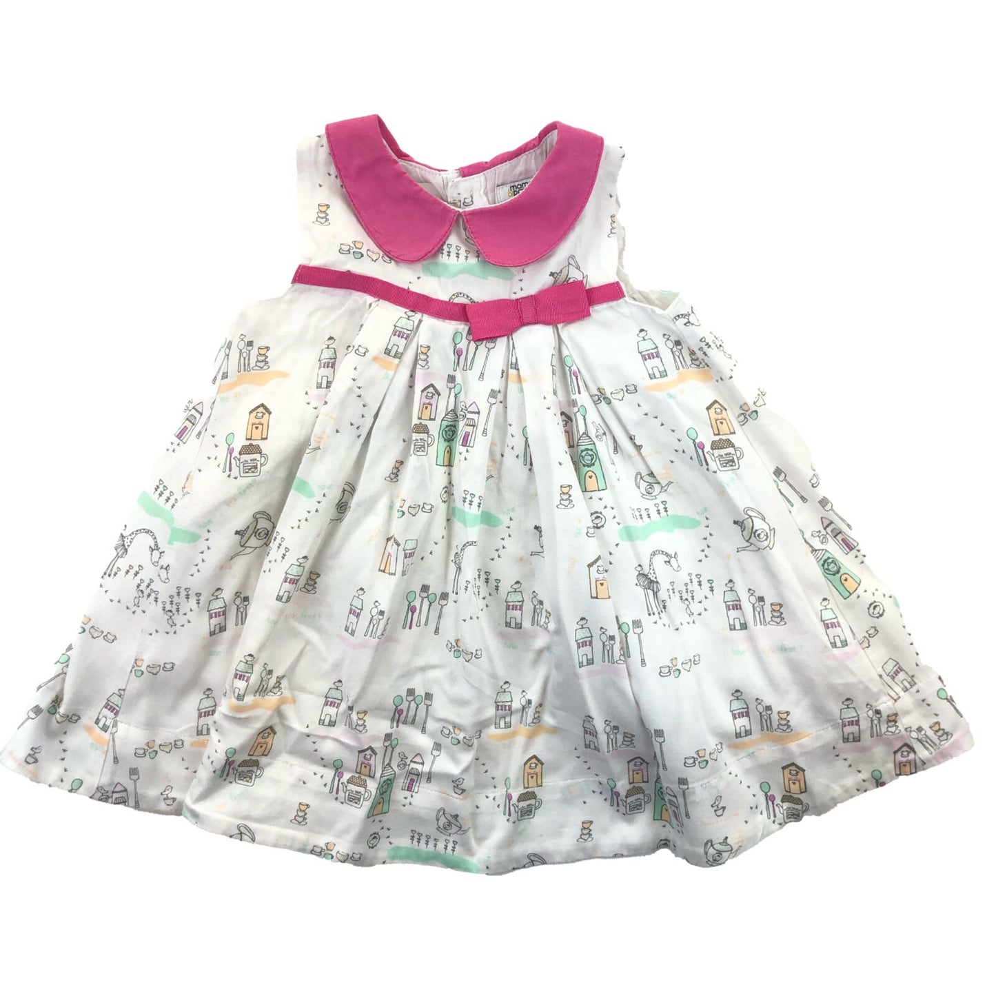 Cotton summer dress with cutesy print