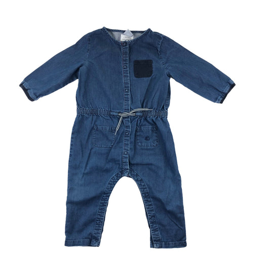 Light denim jump suit