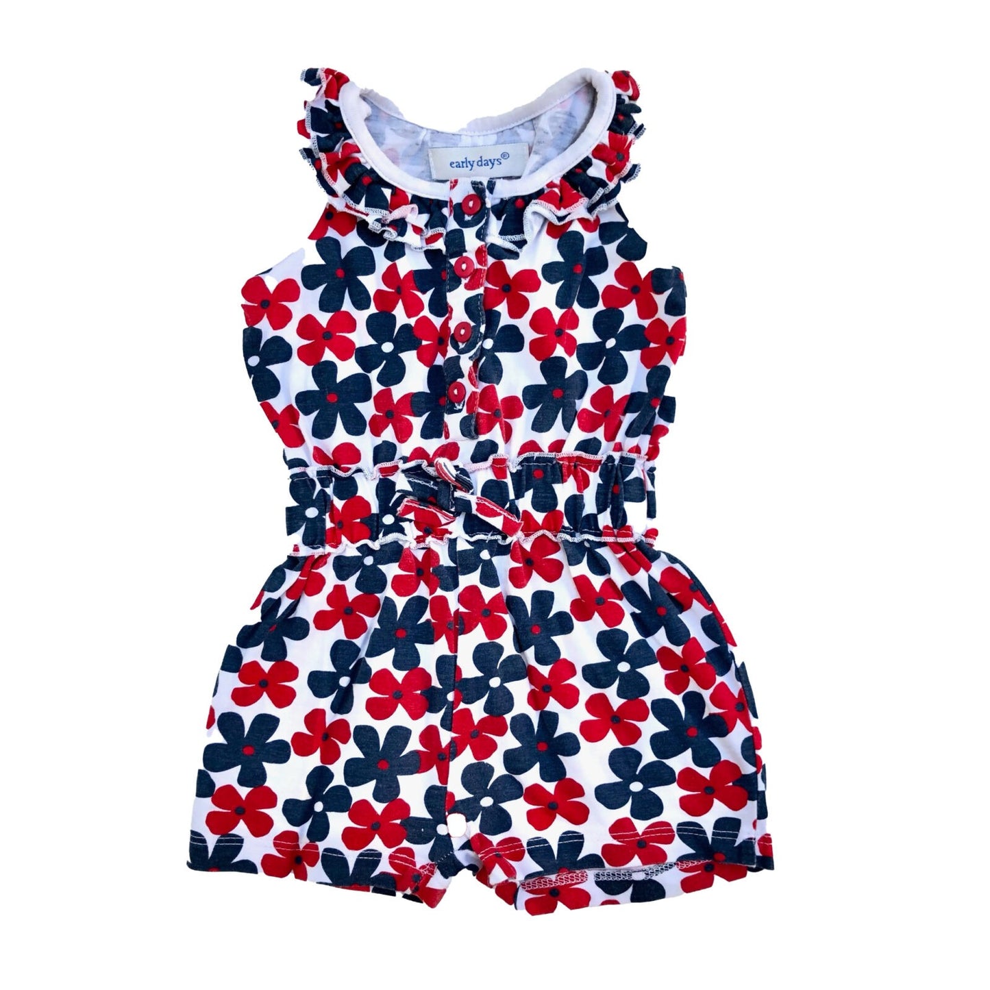 Cotton flowery playsuit