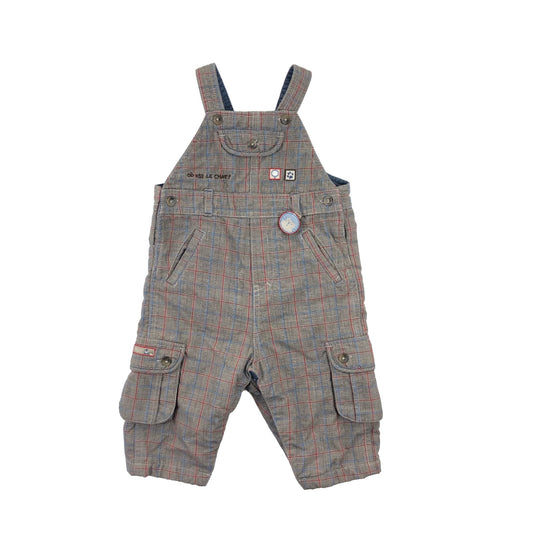 Checked lined dungarees