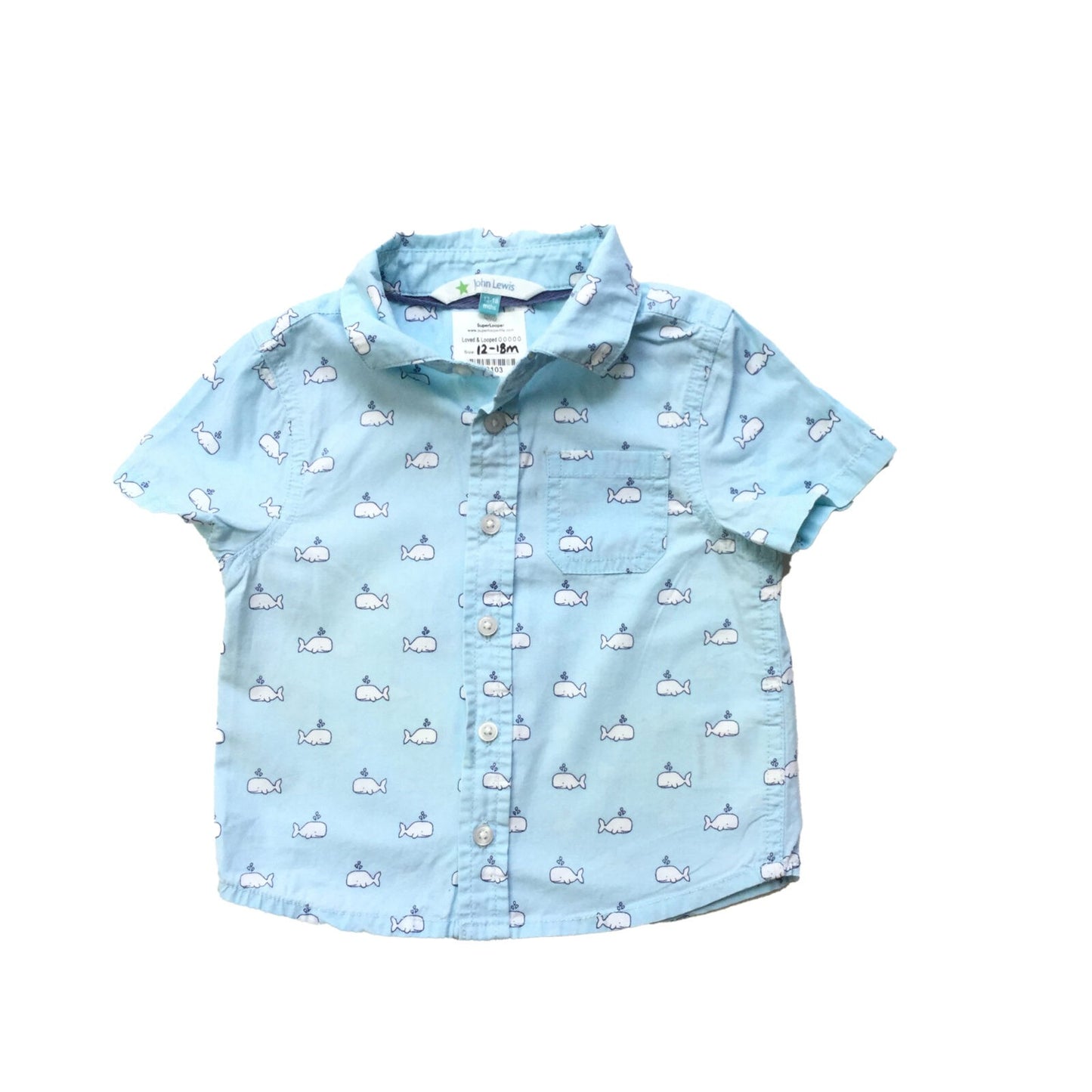 Cotton Shirt with Whale print