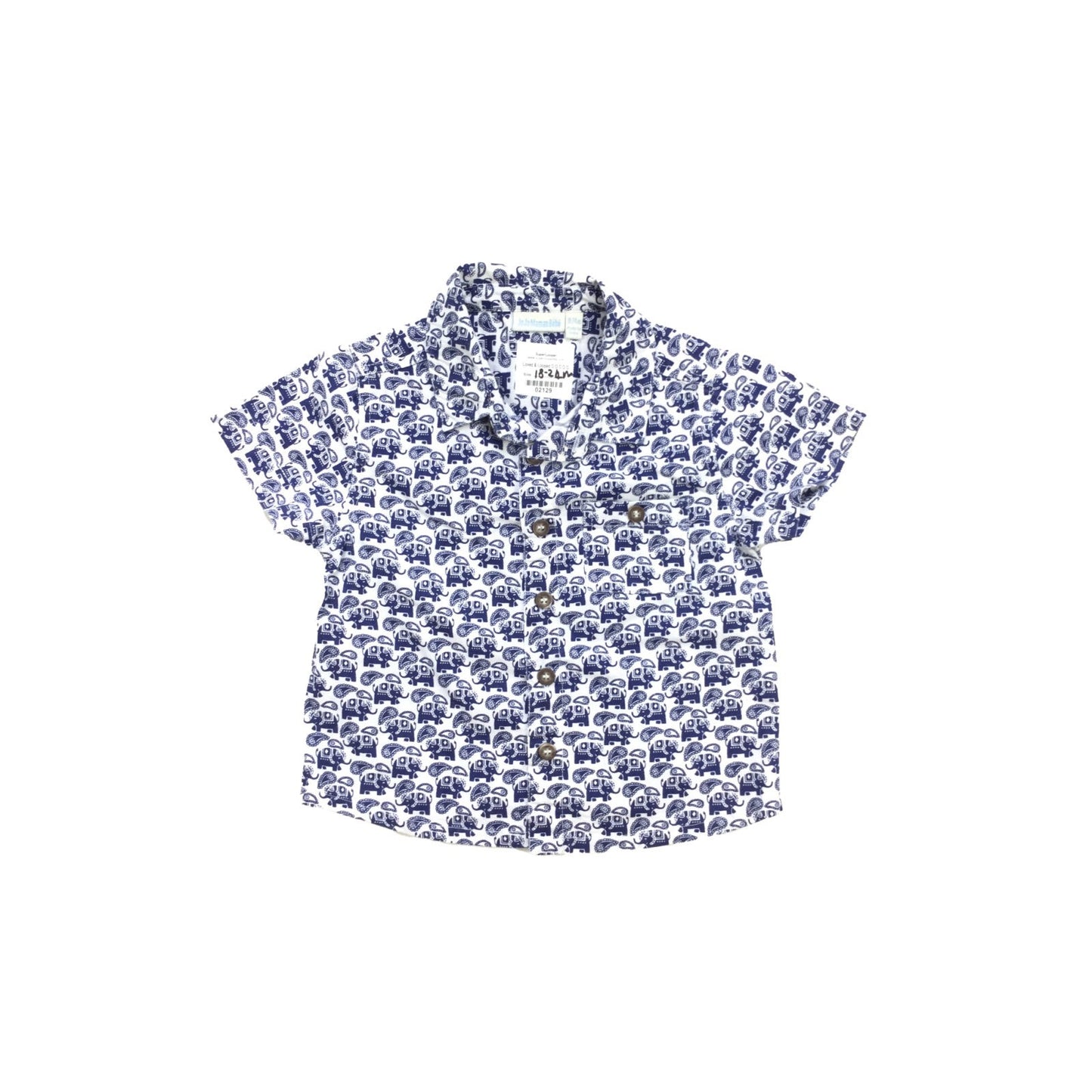 Cotton Shirt with Elephant Print