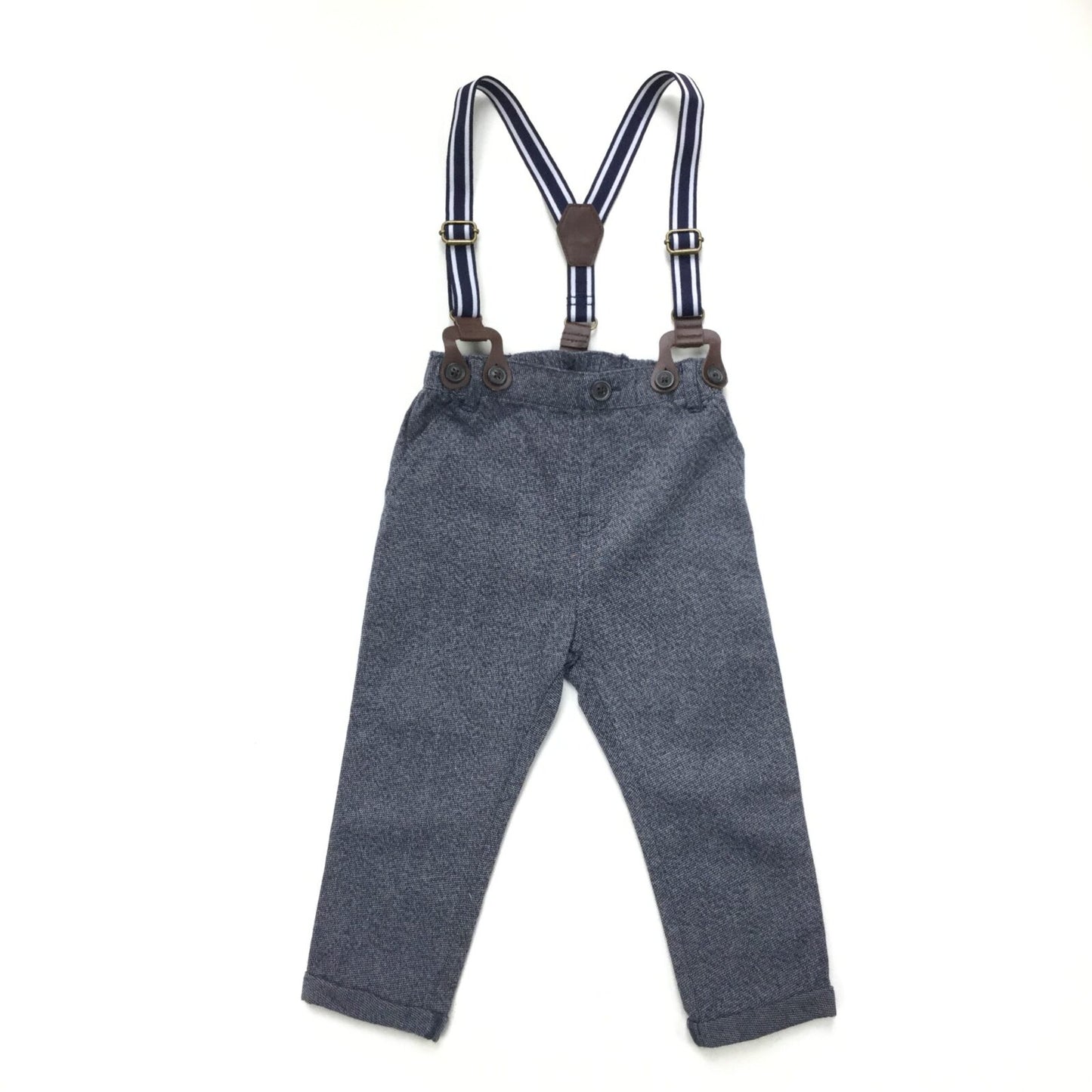 Smart Cotton Trousers with Braces