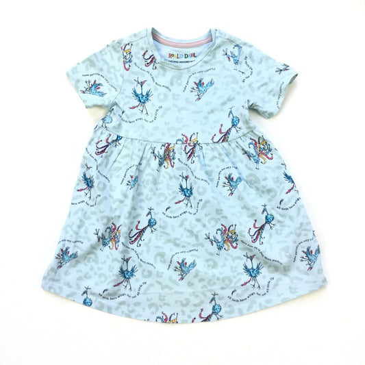 Cotton/Elastane Roald Dahl Roly-Poly Bird Print Dress