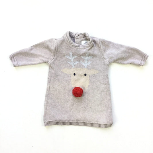 Cotton Knit Christmas Jumper Dress