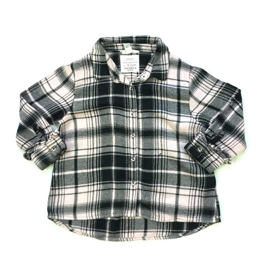 Brushed cotton checked shirt