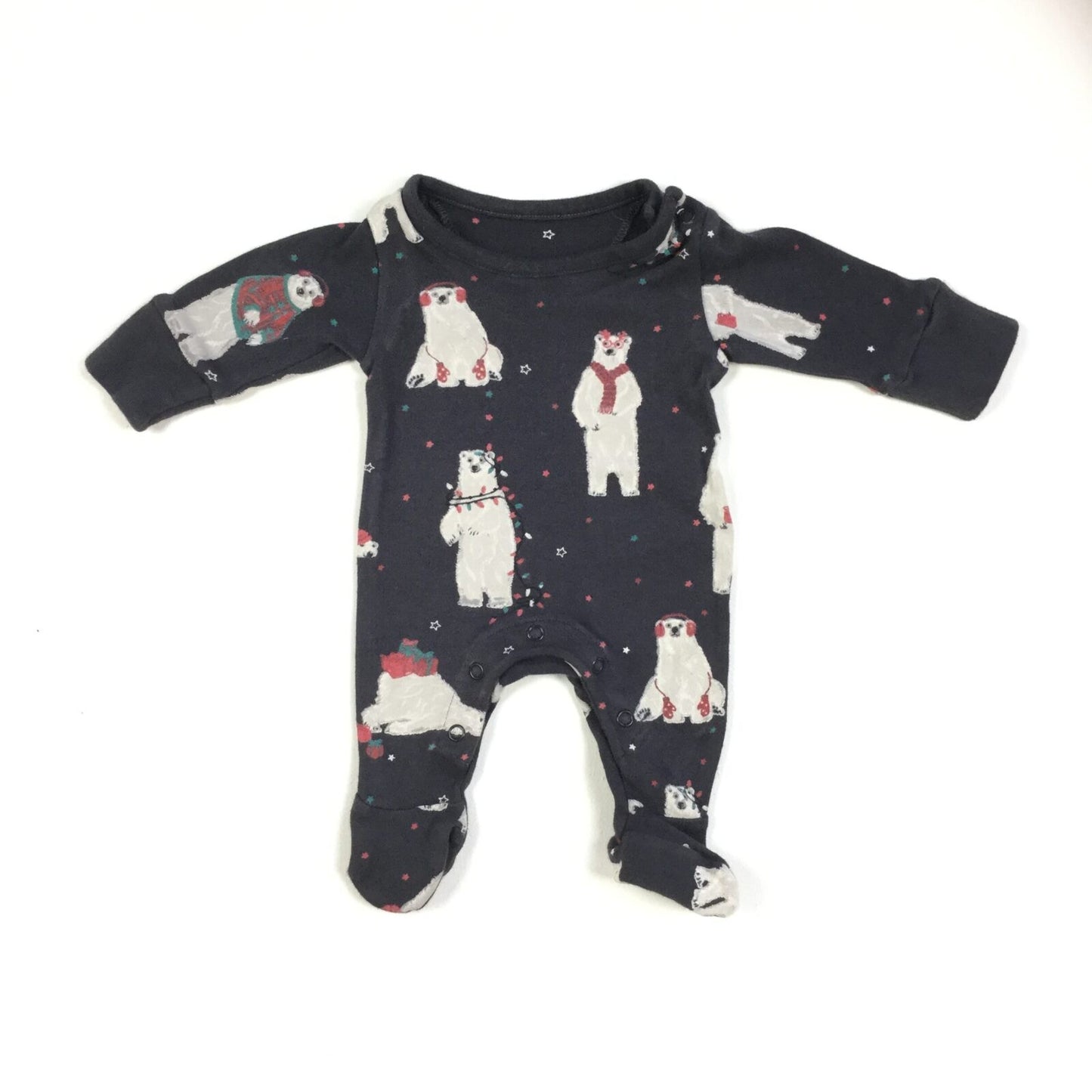 Cotton Polar Bear Sleepsuit