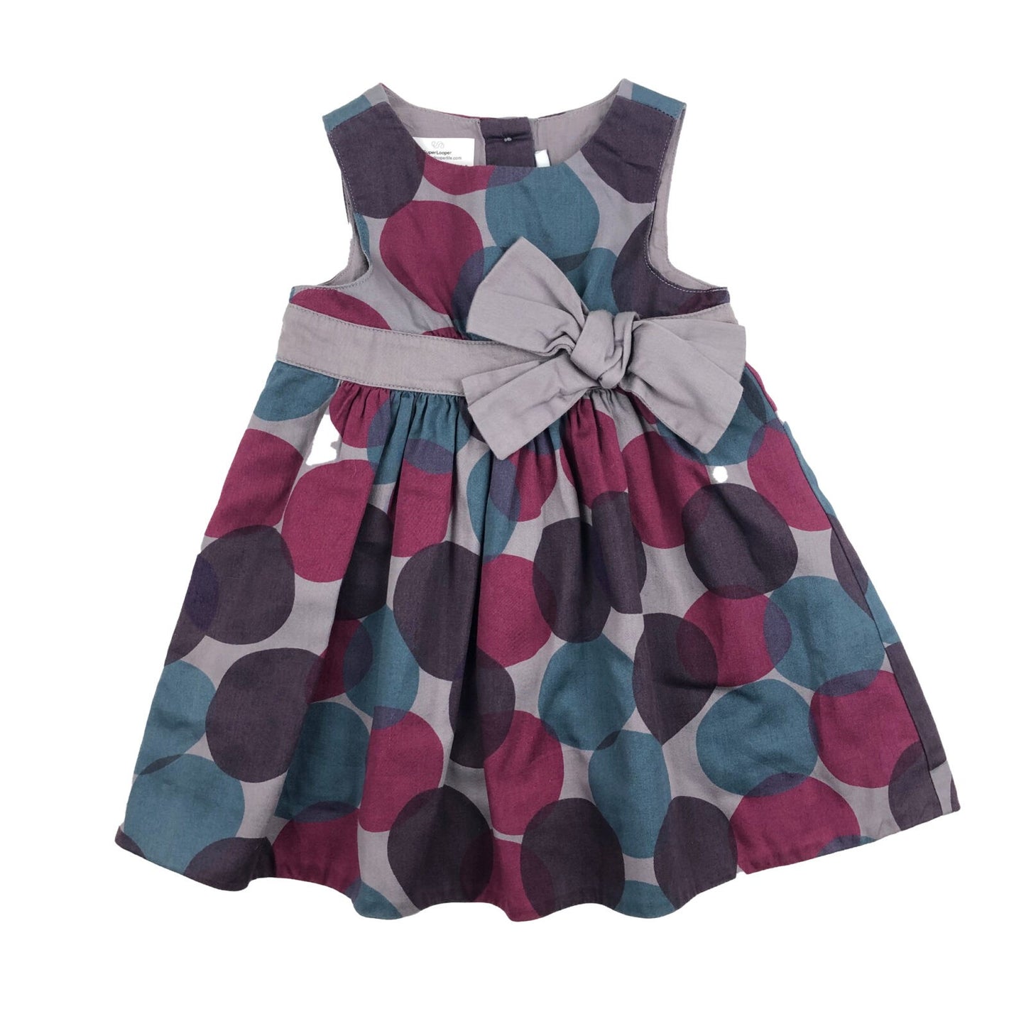 Cotton spotty lined party dress