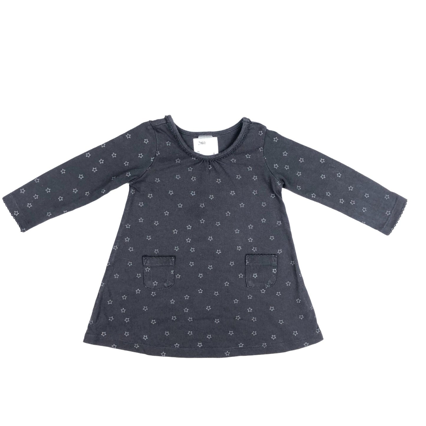 Cotton shift dress with sparkle stars