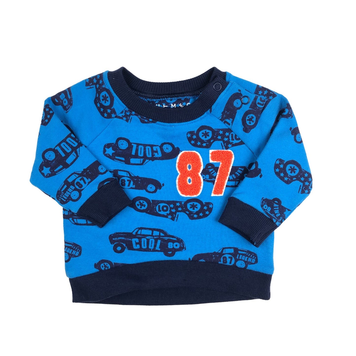 Sweatshirt with racing car print and appliqué 87