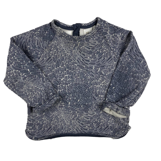 cotton sweatshirt with feather print