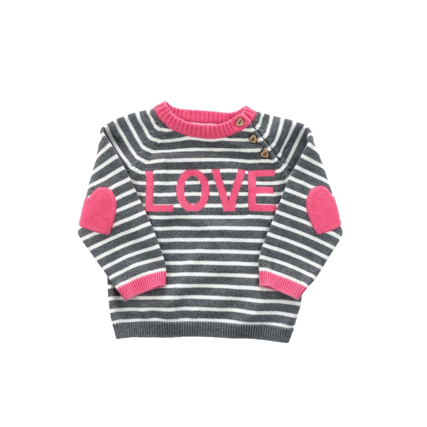 Cotton knit 'LOVE' jumper