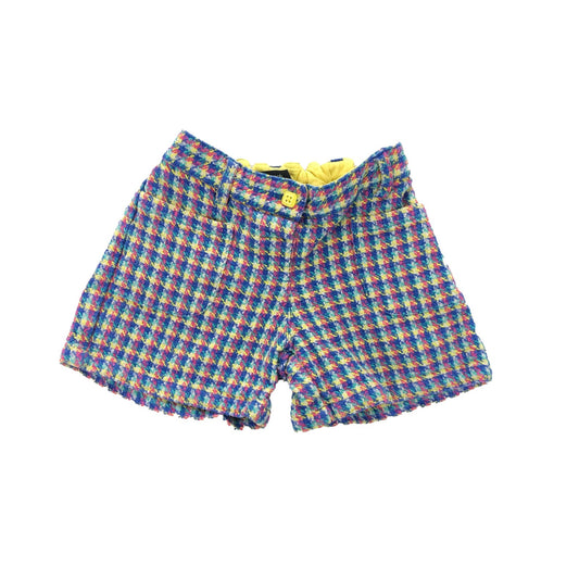 Woven cotton shorts with adjustable waist