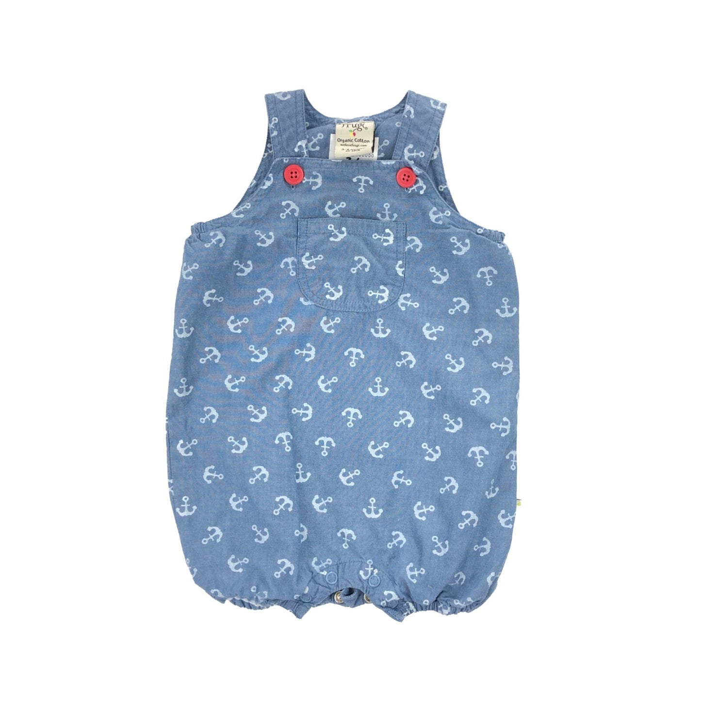 Light organic cotton anchor print romper