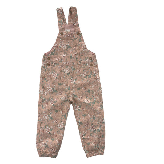 Light cotton flower print dungarees