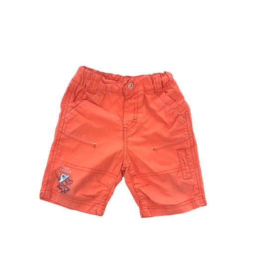 Cotton board shorts with pirate parrot print