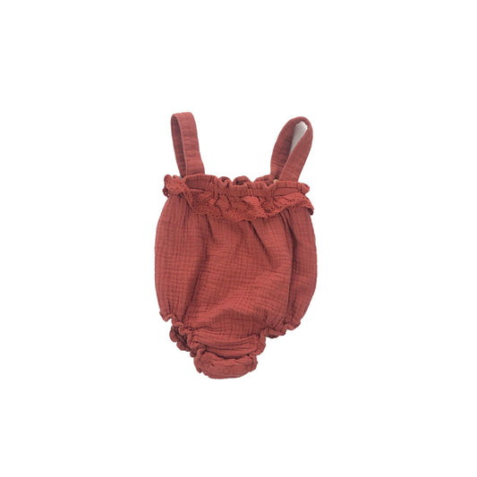 Double layer cotton balloon romper