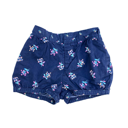 Cotton flower print balloon shorts