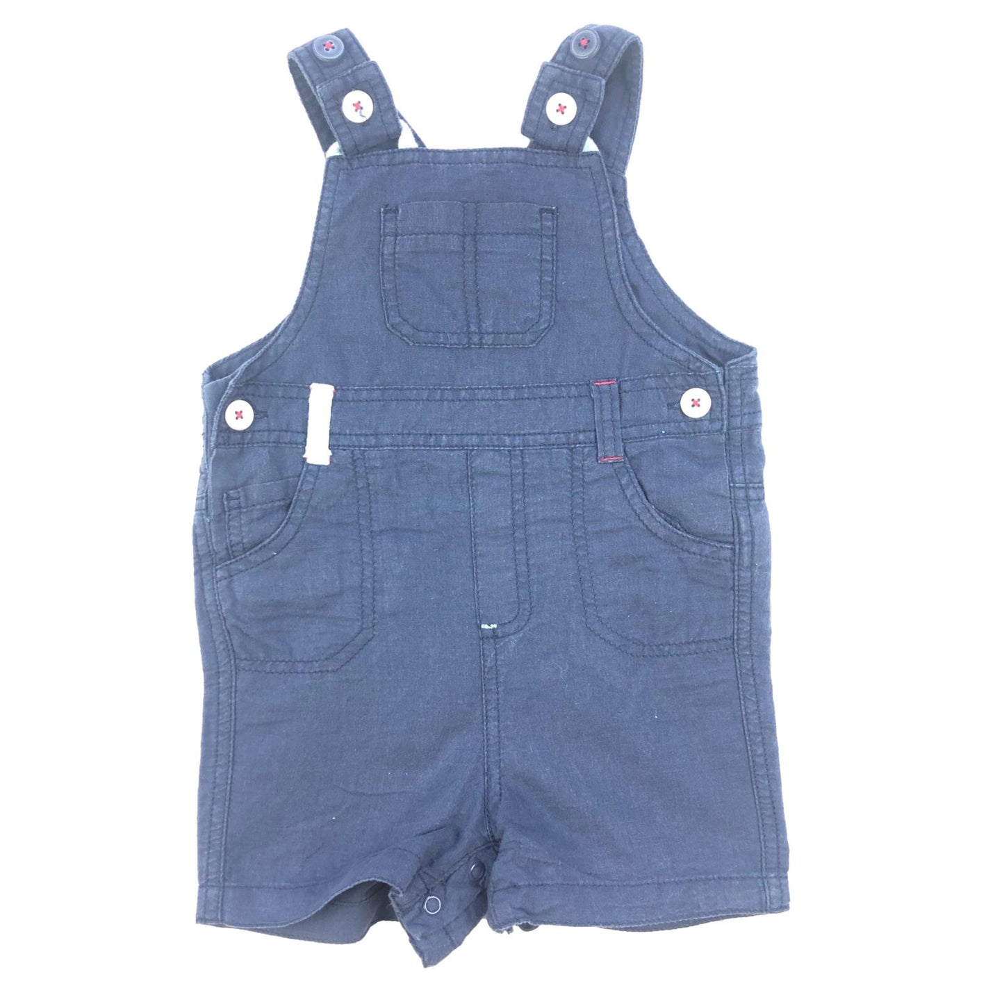 Cotton linen dungarees shorts