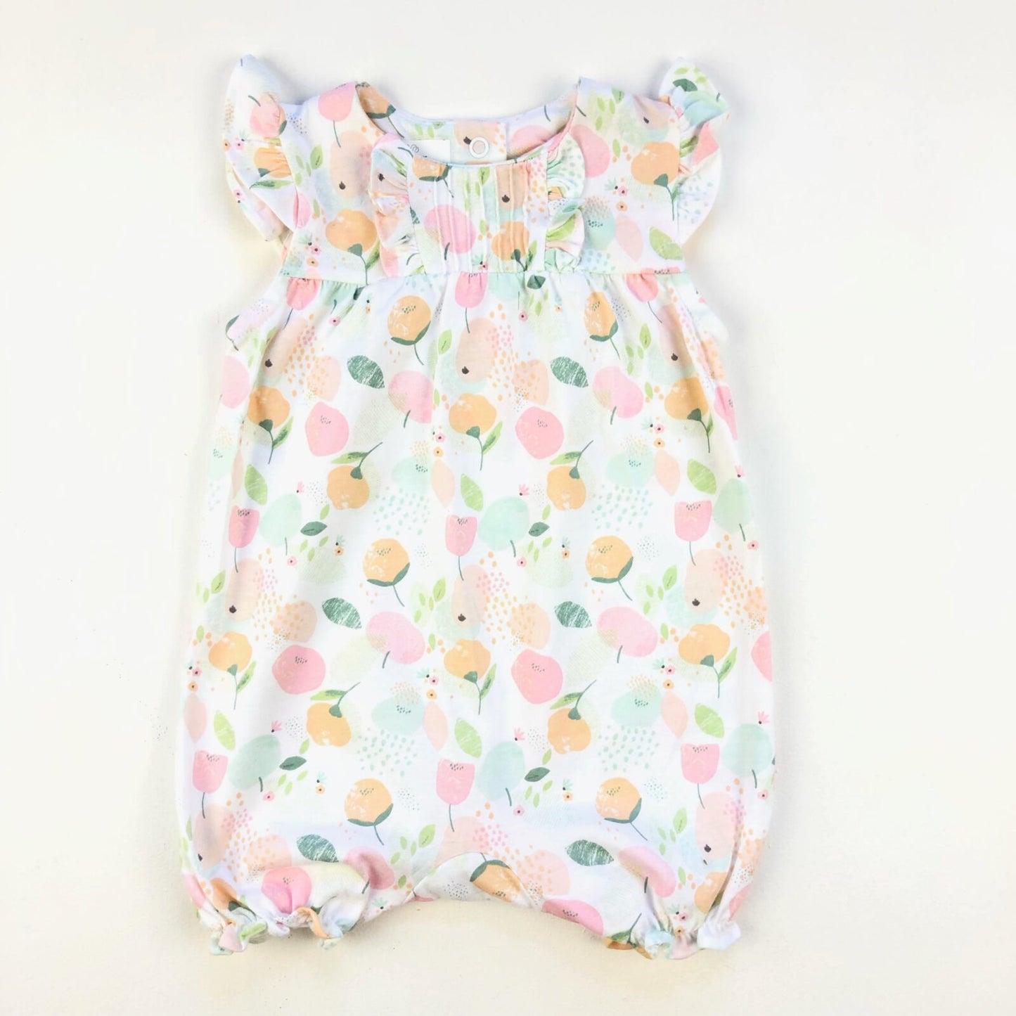 Cotton fruit print romper