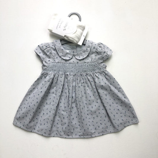 Tiny Flower Print smocked dress