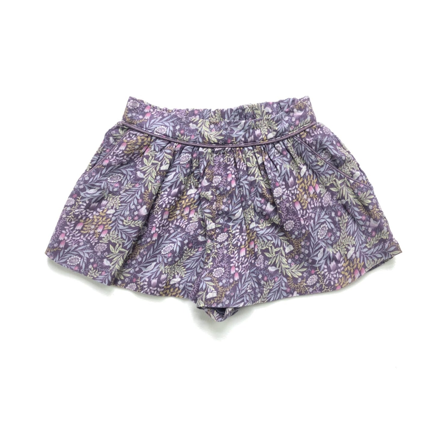 Cotton flower print shorts