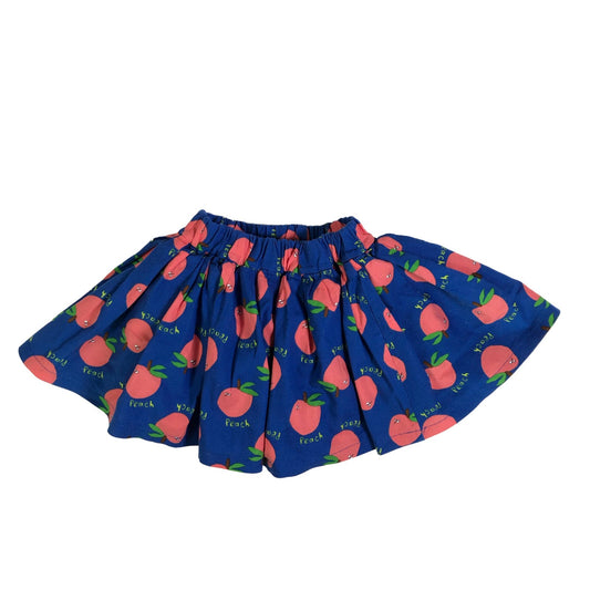 Cotton peachy skirt with integrated shorts and net layer