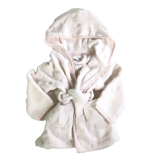 Cotton towelling hooded dressing-gown