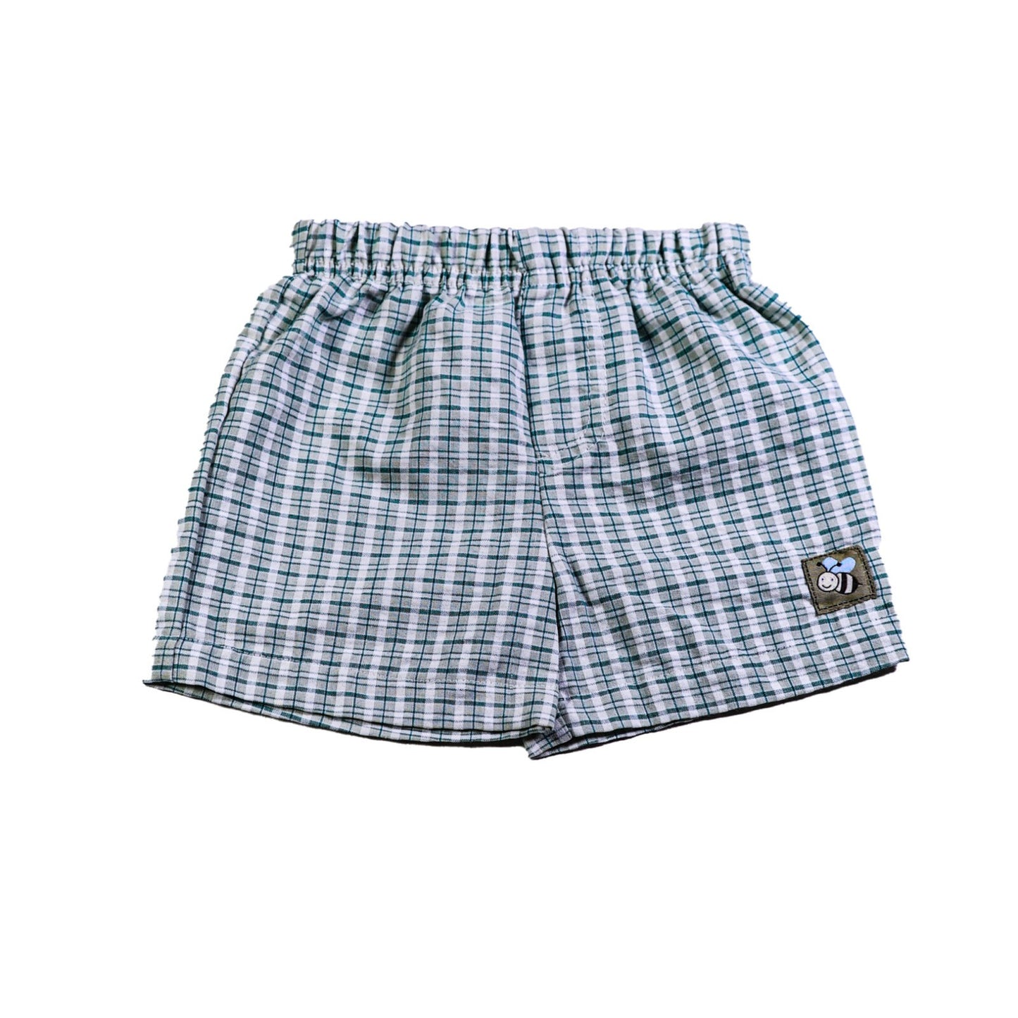 Cotton checked pull-on shorts
