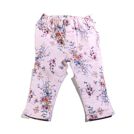 Cotton jeans with flower print