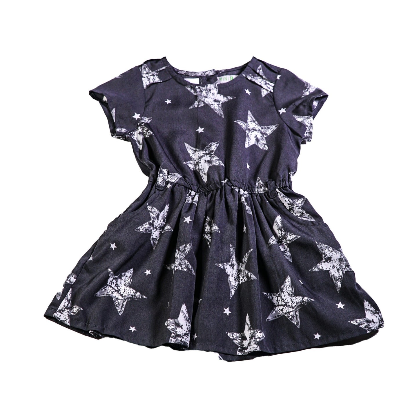Polyester dress with star print