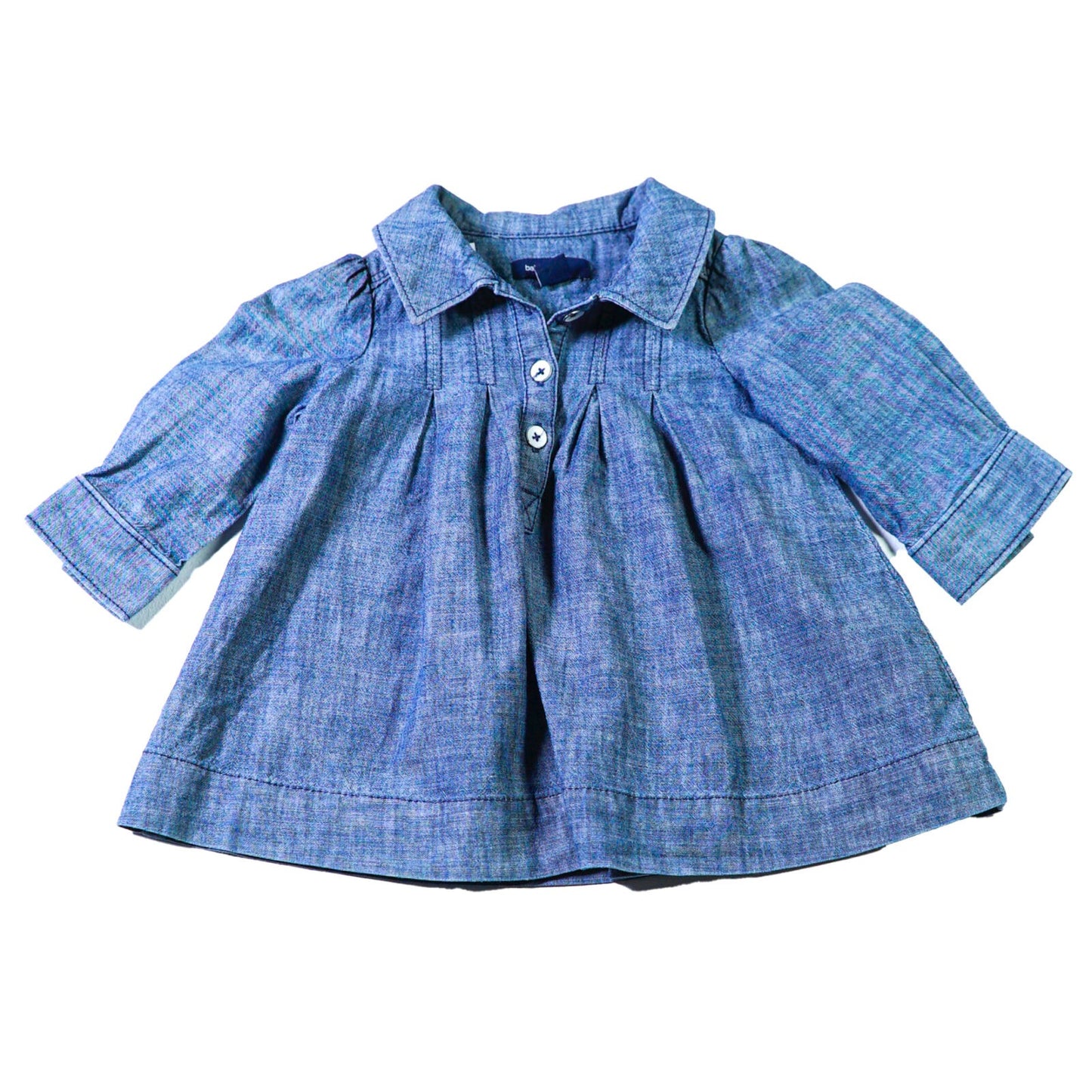 Light denim cotton smock dress