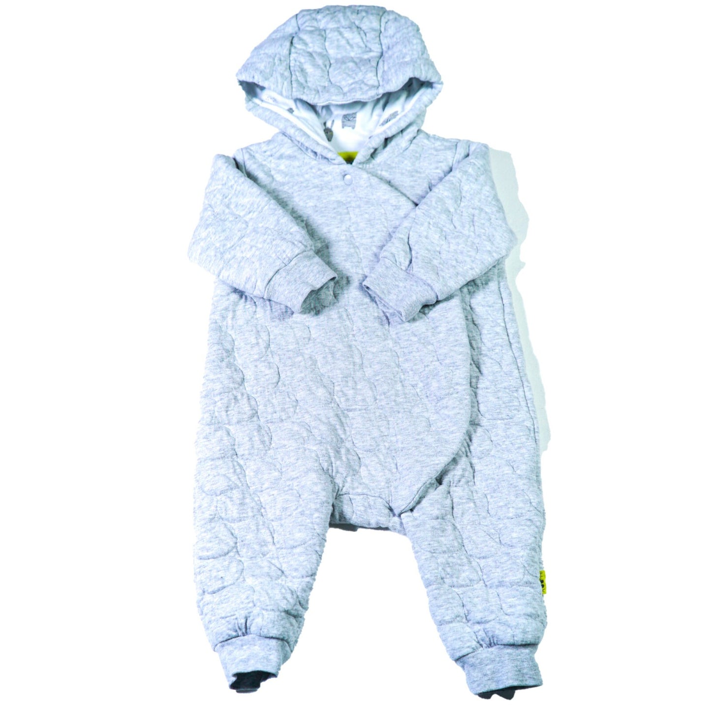 Cotton quilted snowsuit with hood