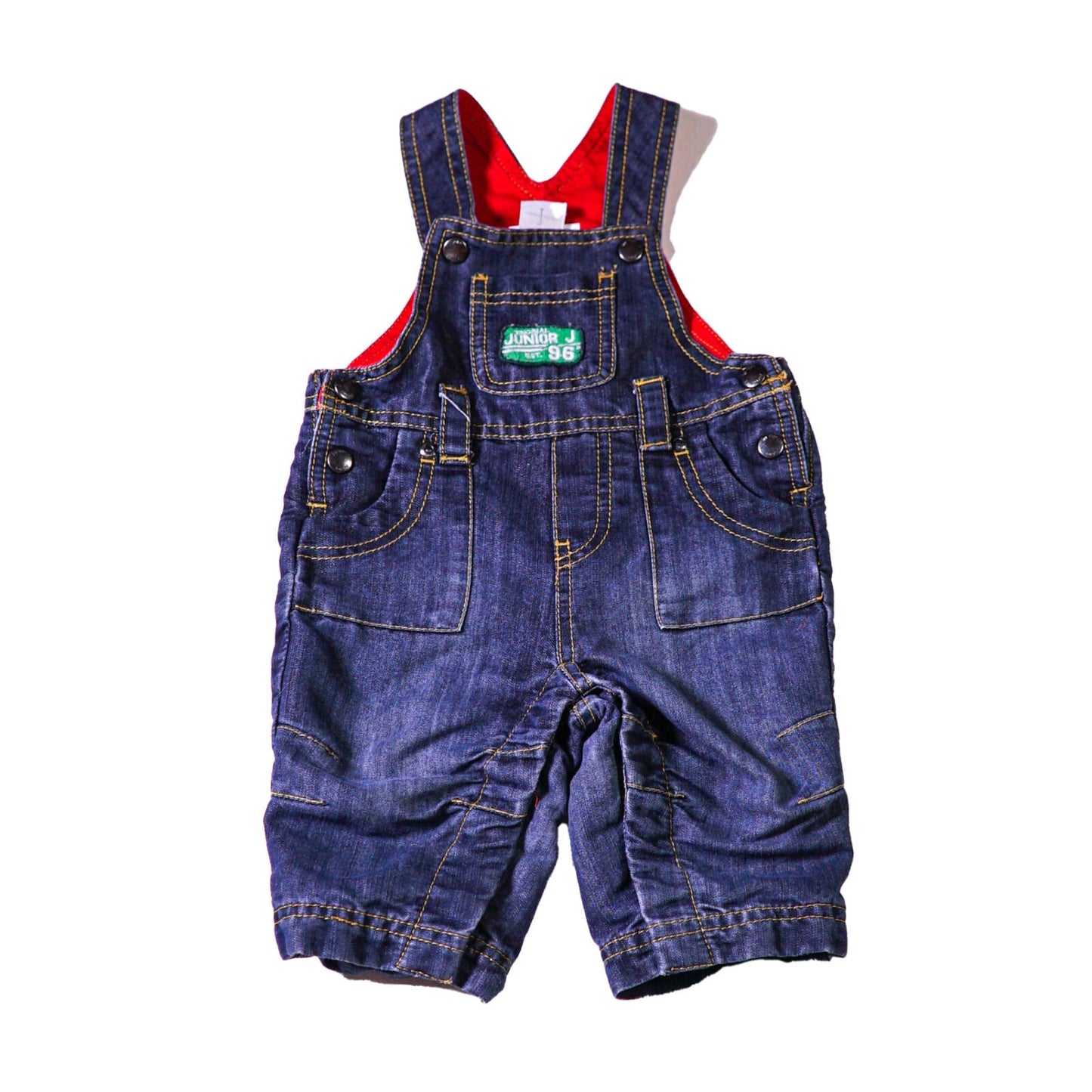 Cotton denim lined workwear dungarees