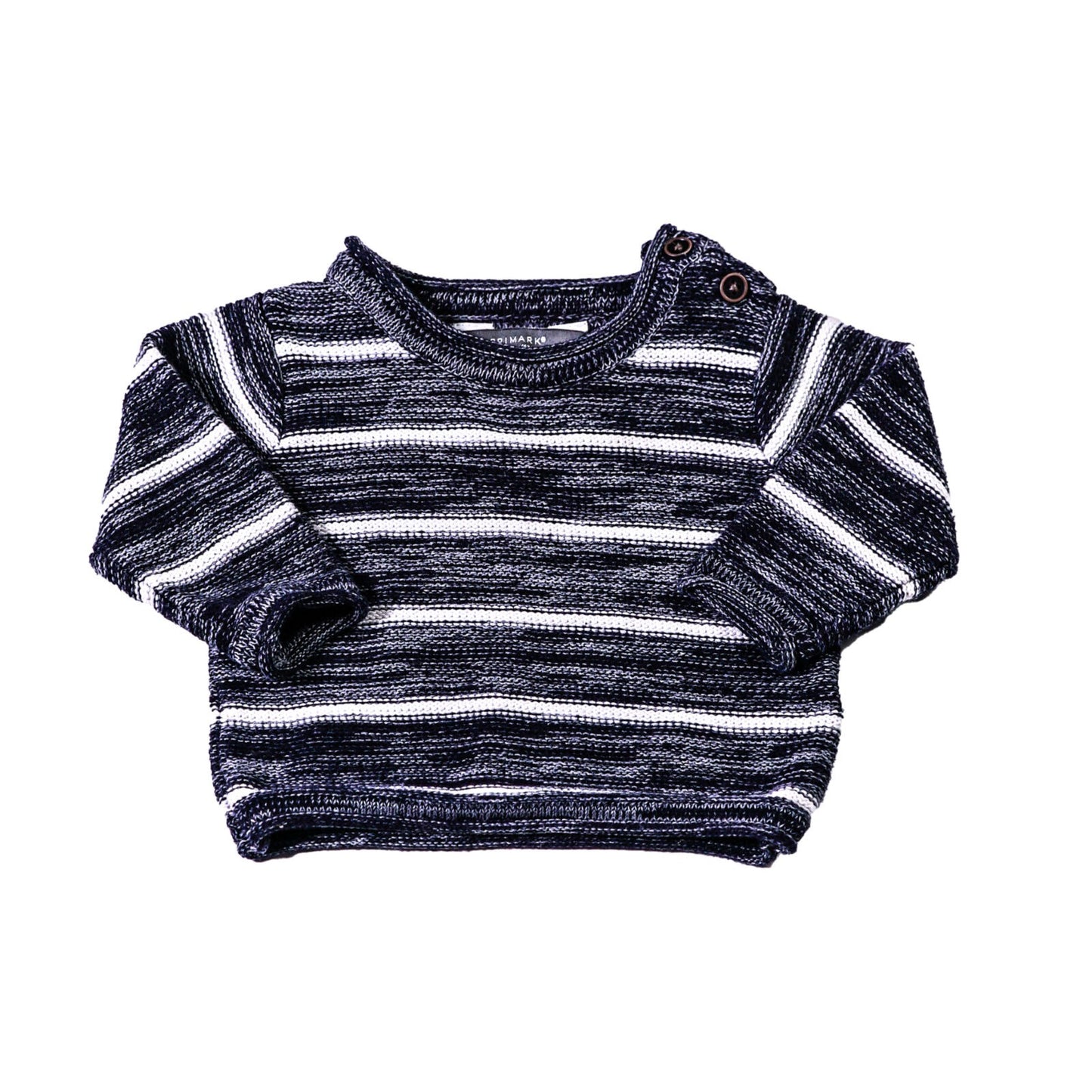 Cotton knit striped jumper